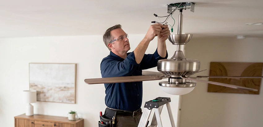 Ceiling Fan Light and Switch Repair in West Des Moines