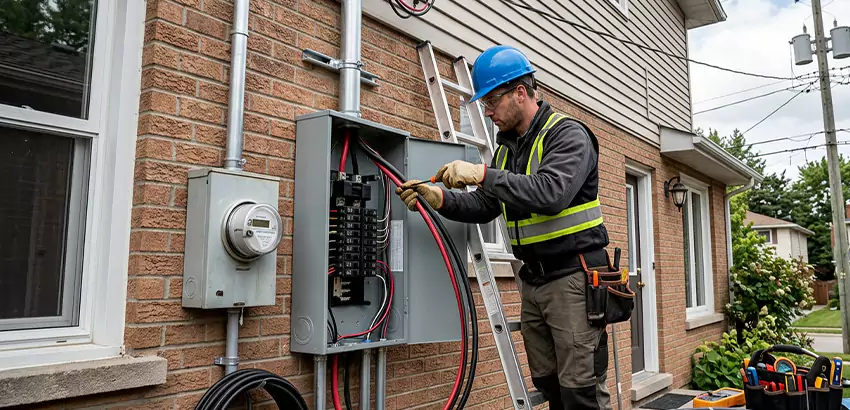 Outdoor Subpanel Installation in West Des Moines